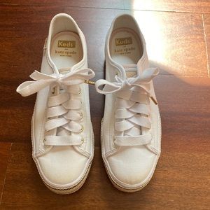 Kate Spade Keds white sneakers size US 6.5